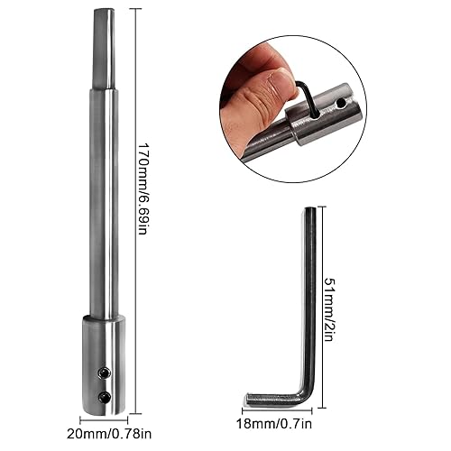 Prolunga per trapano extra lunga, 169 mm, compatibile con punte Forstner con attacco da 3/8', per frese piatte, per fresature e aperture particolarmente profonde - Honorern