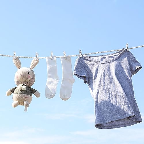 Corda Bandiera Bianca,Corda di Bandiera in Nylon,Banner Rope Con Ganci,Corda Multifunzionale Bianca,Adatto Per Campi Per Esterni a Vestiti Asciutti (15M) - Honorern