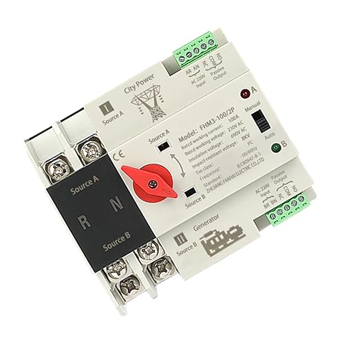 Rotaie Din Montati Doppi Interruttori di Alimentazione 2P 100A Automatico Trasferimento Interruttori Generatore di Cambiamento Per Emergenze Potenza - Honorern