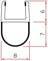 200cm EC-509 Guarnizione Box Doccia per vetri di spessore da 6 mm - Honorern