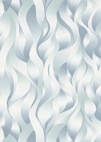 Carta da parati non tessuto ELLE Decoration Onde Grafica t rkis Glitter 10204-18 - Honorern