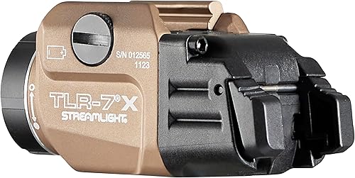 Streamlight 69429 TLR-7 - Lampada tattica compatta con interruttori a palette alta e bassa e kit di chiavi, terra scura piatta 500 lumen - Honorern