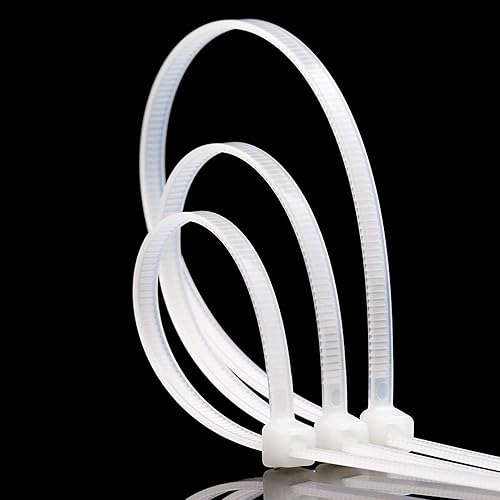 Fascette Elettricista 100mmx 3mm Fascette Plastica Cablaggio Nylon Cavi Bianca 1000 pz Stringicavo Resistenti Raggi UV Resistenti Calore - Honorern