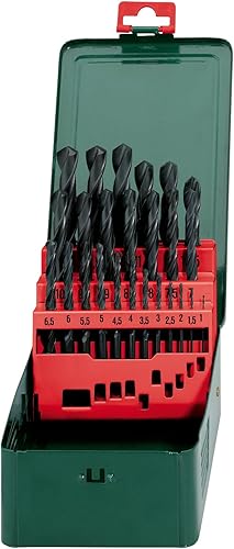 Metabo 627152000 - Cassetta 25 punte per trapano HSS-R - Honorern