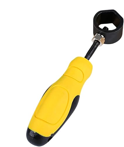 Strumenti di stampaggio in metallo, supporto per scalpello,Supporto per utensili metallici - Manico di sicurezza Punziere in pelle con manico in gomma gialla, supporto di sicurezza che segna il punzon - Honorern