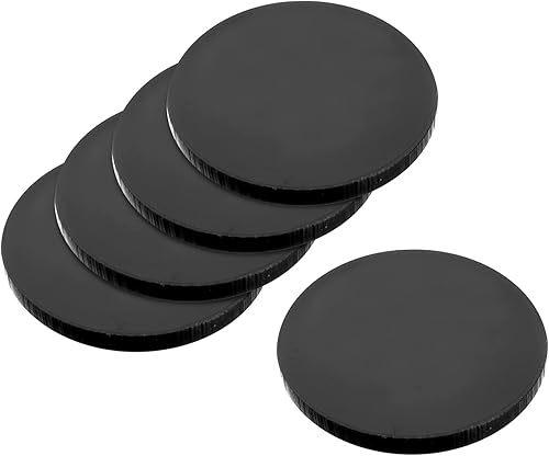 sourcing map Basi rotonde in miniatura da 20 mm, base circolare spessa 2 mm, confezione da 20 pezzi, colore nero - Honorern