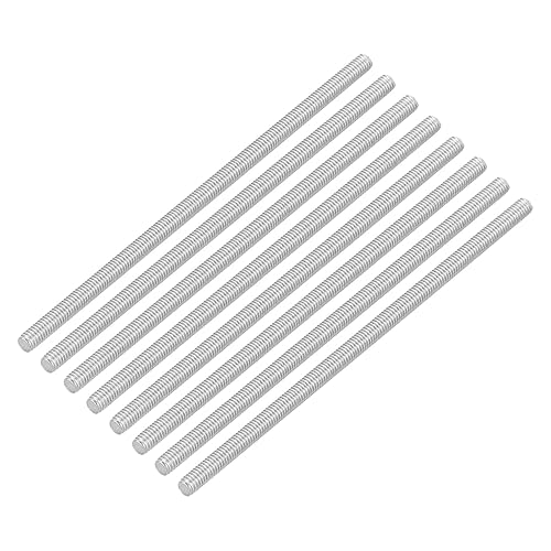 8pz Asta Filettata Intera, M3 x 75mm Acciaio Inossidabile 304 Borchie Barra Filettatura Destra M3-0.5 Filo di Pece per Assemblaggio Mobili Macchinari - Honorern