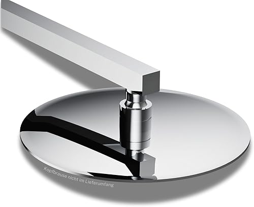 Braccio doccia CORNER girevole a 180°, soffione doccia a soffitto, per bagno, in ottone cromato, AG 1/2' x AG 1/2', lunghezza 425 mm - Honorern