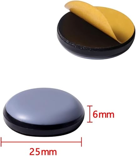 16 pezzi Guide in Teflon autoadesive, Ø 25 mm Guide per mobili in Teflon, set di guide per sedie rotonde blu per la protezione del pavimento, per proteggere efficacemente i pavimenti - Honorern