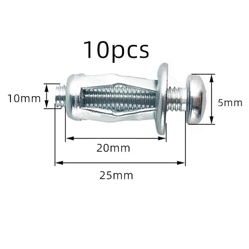 Tasselli per Cavità M5 x 25 in Metallo, Espansione per Pareti Cave, Combinabili Con Pinze per Decorazione Casa e Fissaggi - Honorern