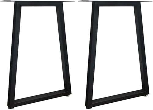 Jahof Gambe Trapezoidali per Tavolo 70 x 45 cm, Piedini Regolabili in Metallo per Mobili 2 Pezzi, Gambe Industriali per Tavolo, Scrivania - Honorern