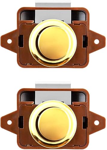 Push-Lock Serratura a Pulsanteper per Camper Armadietto, 2 Pezzi - Honorern