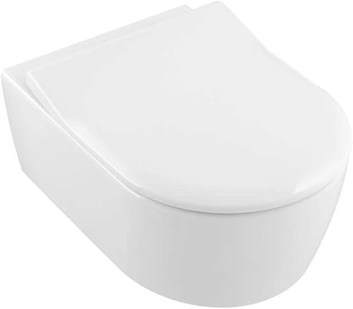Villeroy & Boch Avento WC a Parete, con Sedile WC Combi-Pack 5656RS, DirectFlush, a Parete, sospeso, colorazione: Bianco - 5656RS01 - Honorern