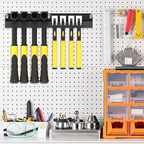Organizer per rastrelliera per martello, supporto per martello - Supporto per porta attrezzi per organizer per martello | Staffa da parete in acciaio resistente, organizer salvaspazio per officina, ca - Honorern