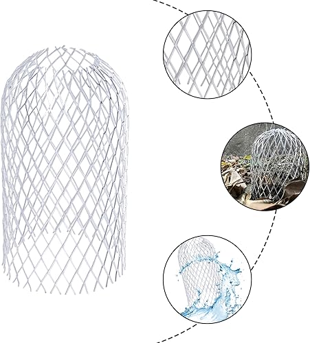 8x Filtri per grondaie in alluminio, Griglia di protezione per grondaie, per casa, grondaia, fossato, fognatura per aiutare a mantenere lo scarico chiaro ferma il blocco di foglie e detriti - Honorern