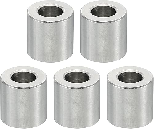 Distanziali Acciaio Inossidabile M5, 5Pz Stanziali Metallici Acciaio Inossidabile 5,2 Mm Id x 12 Mm Od x 6 Mm L Distanziali Vite Acciaio Inossidabile Rotondi Viti 1/5 Pollice o M5 - Honorern