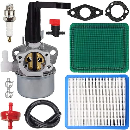 Carburatore per Briggs & Stratton 110402 110412 215369 Motore del timone con 696065 697422 Carburatore Cartuccia Filtro Aria Candela Guarnizioni Tubo Carburante - Honorern