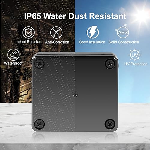 Scatola di Giunzione Impermeabili Scatola di Derivazione Scatola di Connessione Nero per All'aperto 4 Pezzi 63 * 56 * 35mm - Honorern