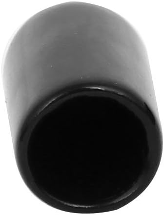 6mm Interno Dia Gomma Tubo Estremità Cappuccio, 100pz Vite Filo Protezione Copertura per Viti Bulloni, Nero - Honorern