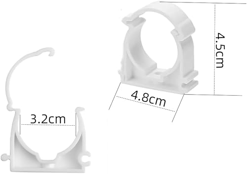 20 fascette di serraggio per tubi, in plastica PPR bianca, morsetto di fissaggio in plastica, per piscina, stagno, lavatrice e garte - Honorern