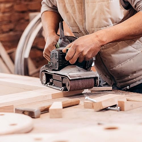 Navaris Nastri Abrasivi 75x457mm 25 Pezzi - 10x Grana P100 5x P40/60/80/ - Carta Abrasiva Multisuperficie Legno Metallo - per Levigatrice a Nastro - Honorern