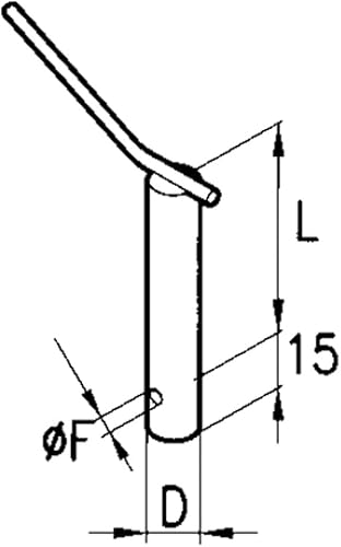 Perno Spinotto con Maniglia di Sicurezza (Diametro 22 mm Lunghezza 120 Foro 12 mm) - Honorern