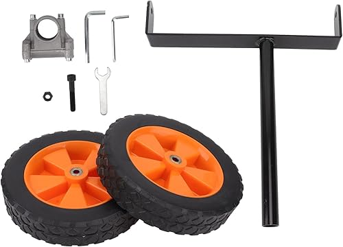 EVTSCAN Tagliabordi Ruota ausiliaria regolabile Ruota di supporto per decespugliatore elettrico Attacco ruota per tubi con asse da 26 mm 28 mm Tosaerba - Honorern