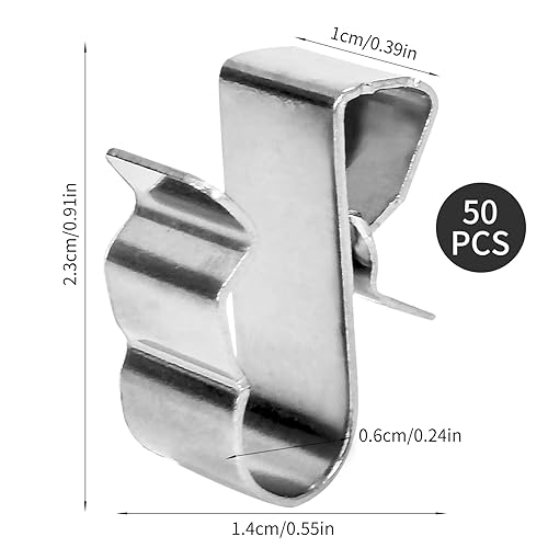 50 Pezzi Clip per Cavi Fotovoltaici, Clip per Fissaggio Cavi a Pannelli Fotovoltaici, in Acciaio Inossidabile, Clip per Cavi per Rimorchio, per Pannello Solare, Fissaggio Modulo Solare - Honorern