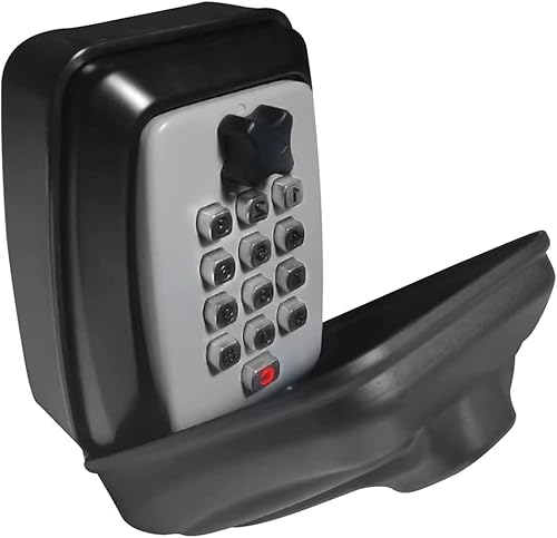 G14 4 cifre Combinazione di Stoccaggio Montaggio a Parete Casa, Pulsante Serratura Box & Shell Protettivo per Esterno Resistente alle intemperie, Grande Capacità, Nero - Honorern