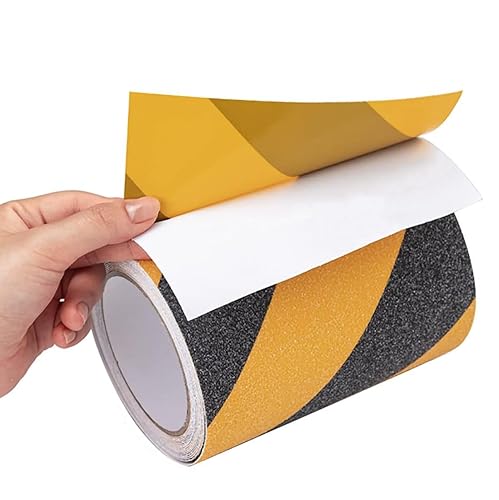 XZRDINGJIE Nastro Antiscivolo - Nastro Adesivo per Avvertenza di Pericolo, Nastro di Avvertenza di Sicurezza per Pavimenti, Scale Larghezza 5 cm - Honorern