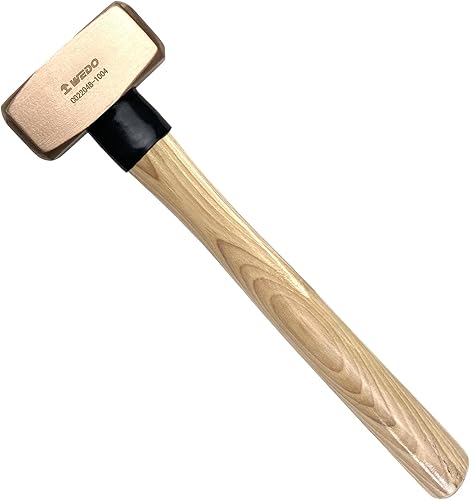 WEDO CO2204A - Martello con manico in plastica, testa a martello in rame, 350 mm, peso testa 1000 g - Honorern