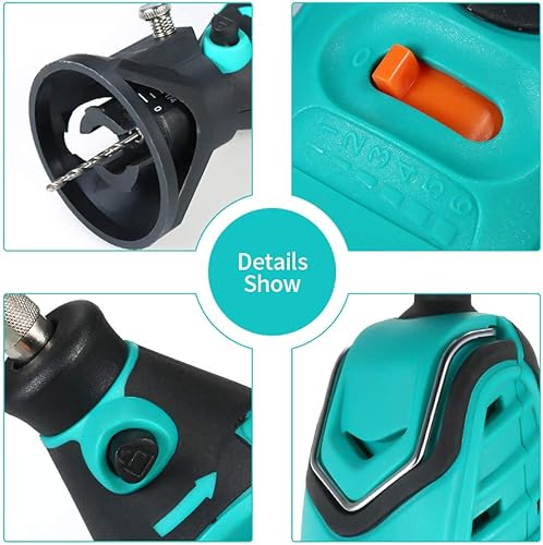 YIWENG 195 pz Utensili Elettrici Mini Elettrico Smeriatrice Rotante Set di Strumenti di Rettifica per Lucidatura con Velocità Variabile a 6 Posizioni per Utensili Rot - Honorern