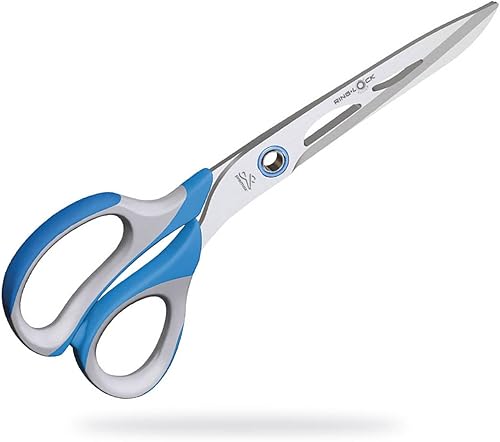 Premax 11600 - Forbici sartoria, Ring Lock System, Grigio/Blu, 19 cm - Honorern