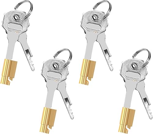 Set di 4 serrature per porte della stanza con chiave, serratura a incastro, per porte interne - Honorern