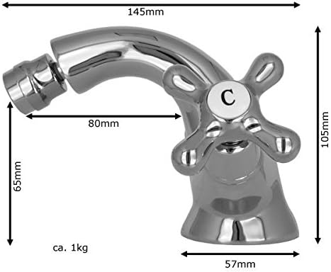Retro Design Bidet Rubinetto Mixer Sanlingo Oro GLORIA - Honorern
