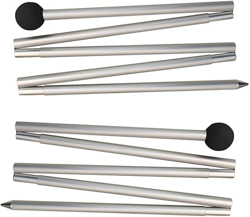 Set di 2 pali per tenda in lega di alluminio con parte superiore a sfera in EVA, per spiaggia e campeggio, supporto per baldacchino (2 m) - Honorern