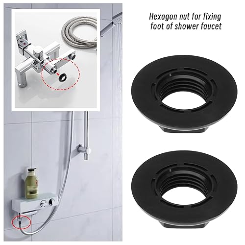 4 dadi posteriori per rubinetto del lavandino da 1/2' BSP, dadi posteriori in plastica ABS, accessori per rubinetti per lavabo da bagno, miscelatori, flangiati, rotondi, strumenti - Honorern