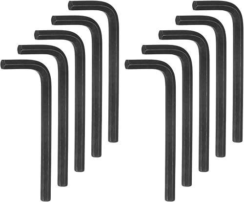 10pz Chiave Esagonale Metrica Forma L da 6mm Strumento Riparazione Acciaio Cromo Vanadio per la Riparazione Domestica, Nero - Honorern