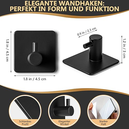 Portasciugamani in bambù senza foratura, ganci adesivi naturali per cucina e bagno, gancio da parete autoadesivo, gancio per asciugamani in bambù per uso ecologico, incollaggio invece di - Honorern