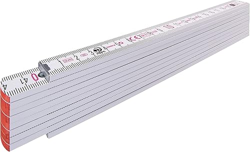 Stabila Type 1707 - Metro metrico in legno, 2 m, colore: Bianco - Honorern