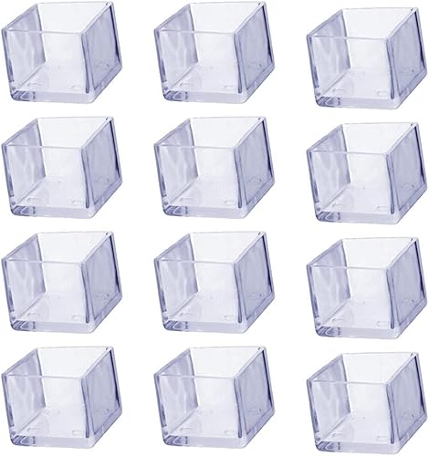 Gommini Tappi Gambe Di Sedie Trasparente Silicone Antiscivolo Piedini Caps Gomma Quadrati Protector Pad per Mobili Tavoli Pavimenti Cuscini Covers-Quadrato (8pcs)_60 * 60mm - Honorern