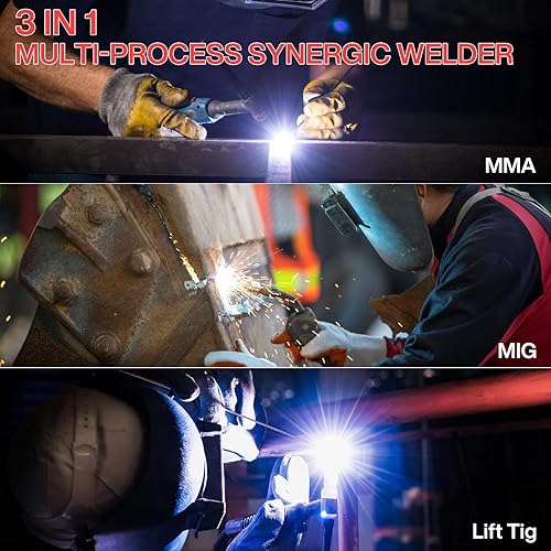 MIG Saldatrice 20-120 A, filo di riempimento, set per principianti, saldatrice IGBT Interver con funzione di saldatura elettrodo - Honorern