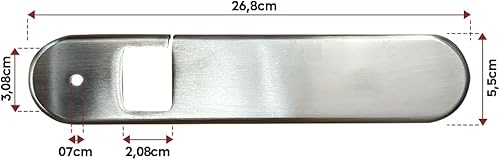 API - Placca copri avvolgitore per tapparelle cintino (Cromo satinato) - Honorern