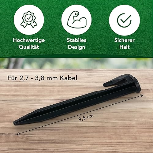 Gancio Compatibile con LANDROID della Worx Chiodi picchetti di Fissaggio Cavo Robot rasaerba Ancoraggio a Terra - ABS HQ Rinforzato, Pezzo:100 - Honorern