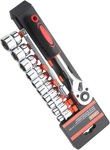 TAZIZI Set di chiavi a cricchetto ergonomiche con teste di azionamento da 3/8 pollici e 1/4 di pollice, strumento di riparazione per un facile utilizzo in più scenari - Honorern