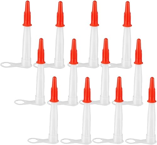 12 pezzi Beccucci per Cartuccia in Silicone, Ugelli In Silicone, Tappi Sigillanti, Punte di Ricambio in Silicone, Ugelli di Ricambio per Sigillante, Beccuccio, Sigillante (Transparente) - Honorern