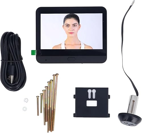 Spioncino Digitale, Spioncino Elettronico Wireless WiFi HD 1080P Telecamera Spioncino con Display da 4,3 Pollici e Visione Notturna IR e Rilevamento Movimento PIR e Grandangolo da 120° - Honorern