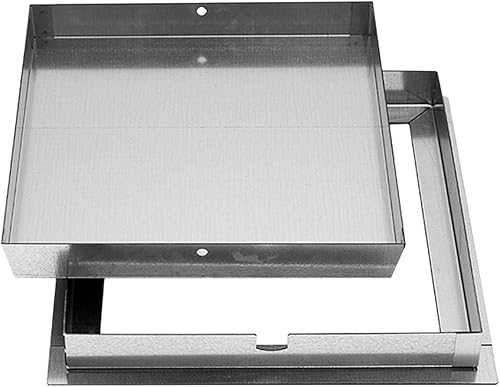 Chiusino Acciaio INOX Botola a Scomparsa Sigillo Porta Pavimento PESANTE 15/Dc Da Riempimento (CM 20x20xH8) - Honorern