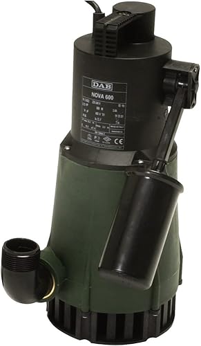 NOVA 600 M-A SV - Pompa sommergibile con galleggiante per drenaggio acque chiare ad uso domestico 0,55 kW / 0,75 HP monofase con albero pompa in acciaio inox speciale (103002744) - Honorern