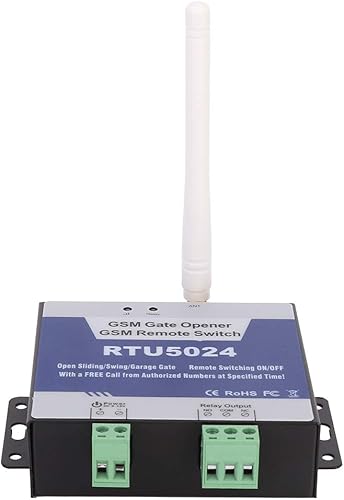 RTU5024 Apricancello GSM,Telecomando Apricancello Universale,Interruttore Relè DC 9‑24v Apriporta Senza Fili Telecomando Per Porta Garage, Interruttore Spegnimento SMS Gratuiti - Honorern
